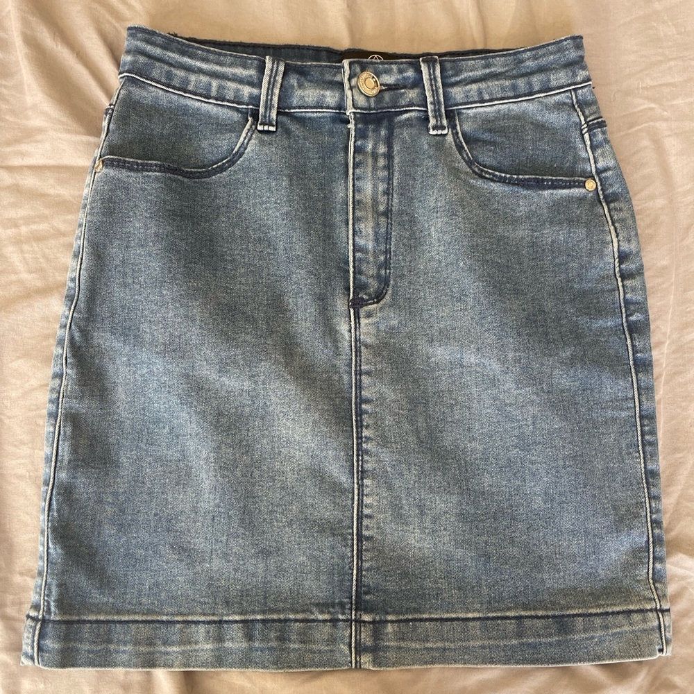 Denim mini skirt
